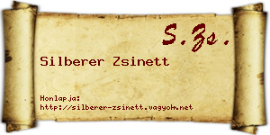 Silberer Zsinett névjegykártya